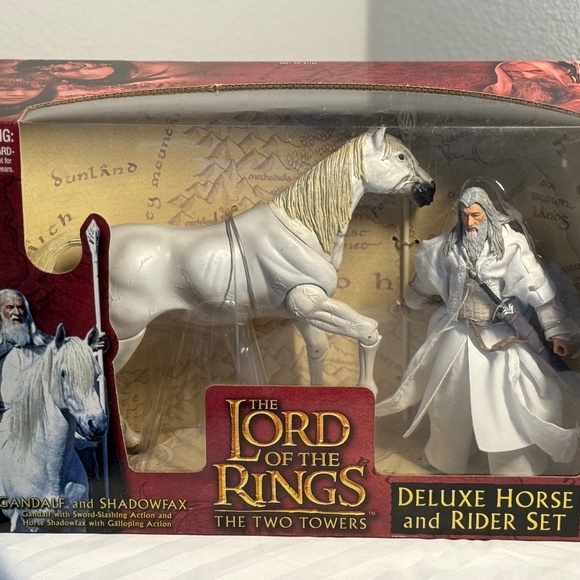 Vintage Toys Lord of The Rings The Two Towers Gandalf & Shadowfax Rider Set